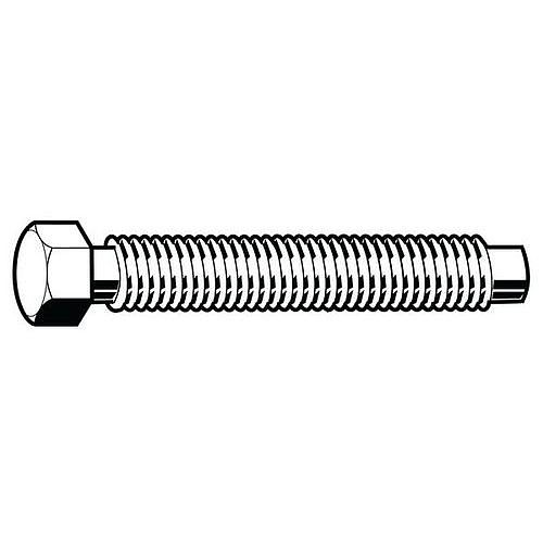 Nastavitelný šroubka se šestihrannou hlavou, spodním zářezem a výčnkem DIN 561 Ocel Pravý Bez PU 22H (8.8) M12X120