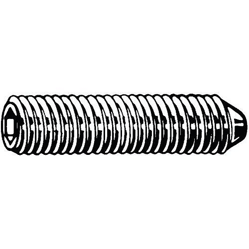 Stavěcí šroub s vnitřním šestihranem a kuželovým koncem DIN 914 Ocel Pravý Pozinkované 45H M5X6