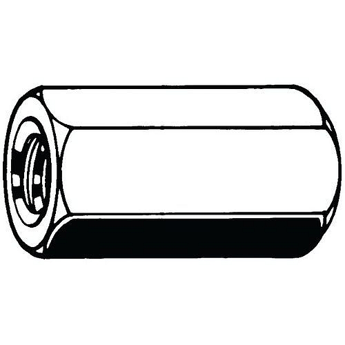 Šestihranná spojovací matice, výška 3 x d Ocel Pravý Bez PU M10