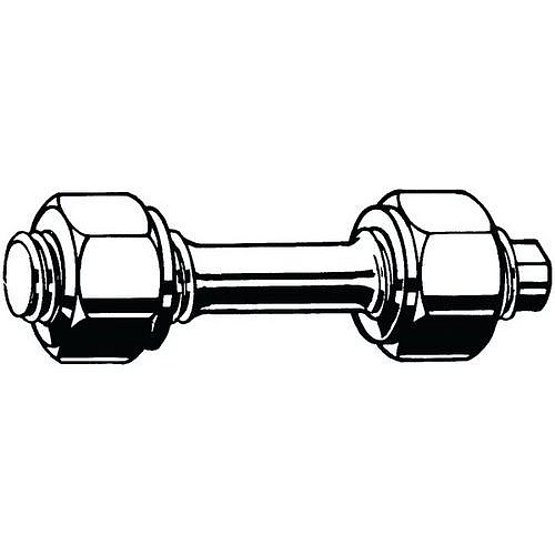 Svorník se zúžením a 2 šestihrannými maticemi DIN 2510 L/NF Ocel 25CrMo4+QT (1.7218)/C35E+QT (1.1181) Pravý Bez PU KG/YK M20X105