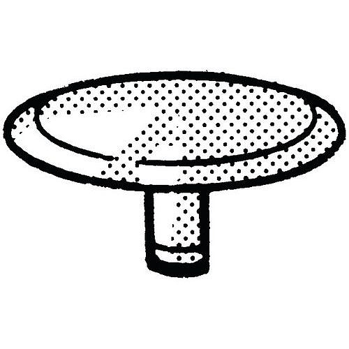 Kryt na šrouby se zápustnou hlavou s otvorem Plast Polyamid (nylon) 6.6 2,5X12-1001