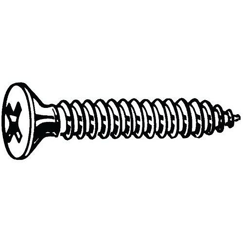 Samořezný šroub se zápustnou hlavou s křížovou drážkou Phillips DIN 7982 C-H Ocel Poniklované ST4,8X16MM