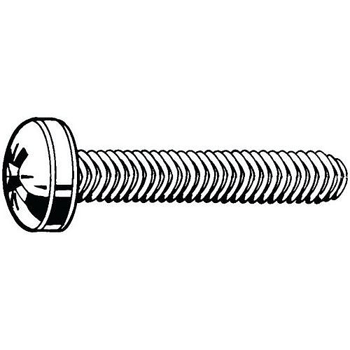 Závitotvorný šroub s válcovou vypouklou hlavou s Pozidriv Ocel Pravý Pozinkované M3X4