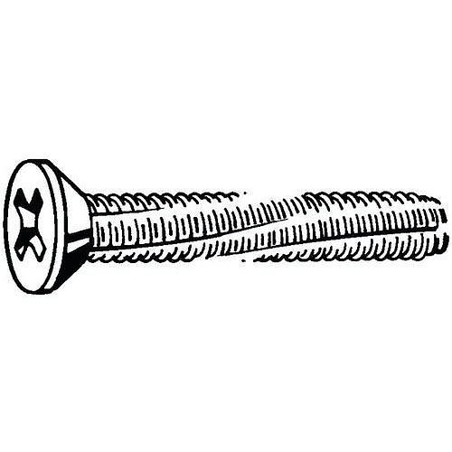 Závitořezný šroub se zápustnou hlavou s křížovou drážkou Phillips DIN 7516 DE-H Ocel Pozinkované M3X10