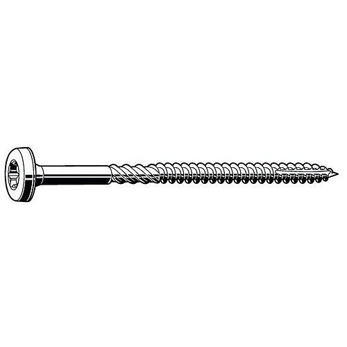MAXXFAST univerzální vrut do dřeva s válcovou vypouklou hlavou s drážkou ttap® Ocel Pozinkované žlutě pasivované 3X12MM (9)