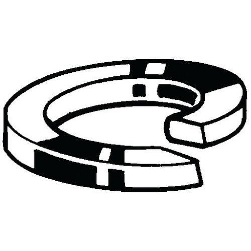 Pružná podložka s rovným zakončením DIN 127 B Pružinová ocel DIN267-26 M56