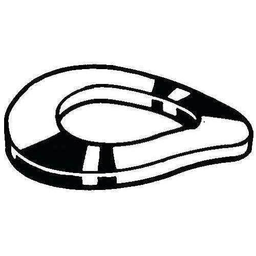 Prohnutá pružná podložka DIN 137 A Pružinová ocel DIN267-26 Pozinkované žlutě pasivované M8