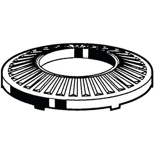 Kontaktní pojistná podložka typ P Pružinová ocel Pozinkováno s pasivací Cr (III) M10