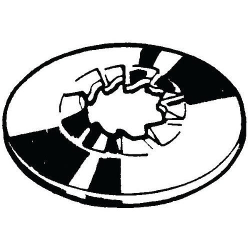 Těžká vypuklá pojistná podložka s vnitřním ozubením typ JZC NF E25-512 Pružinová ocel M12X24