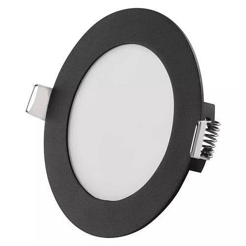 LED vestavné svítidlo Emos NEXXO, kruhové, 7 W, se změnou CCT, černé