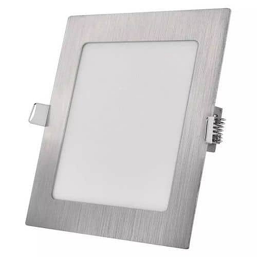 LED vestavné svítidlo Emos NEXXO, čtvercové, 12,5 W, se změnou CCT, stříbrné