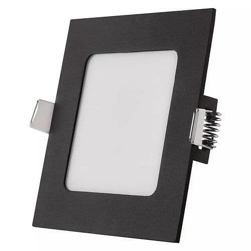 LED vestavné svítidlo Emos NEXXO, čtvercové, 7 W, se změnou CCT, černé