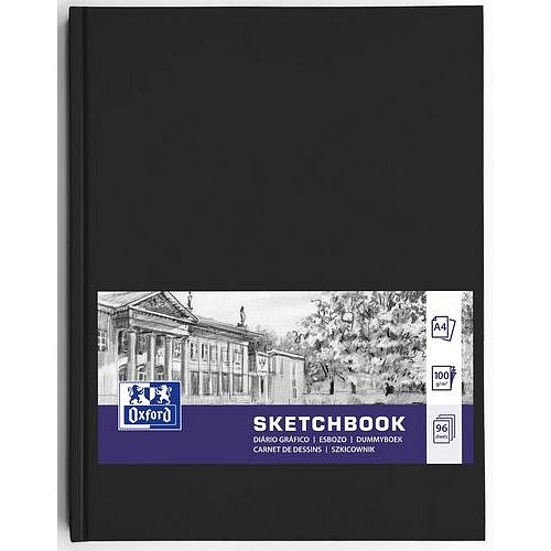 Blok kroužkový Oxford Art Brochure 192p 100g černý, A5