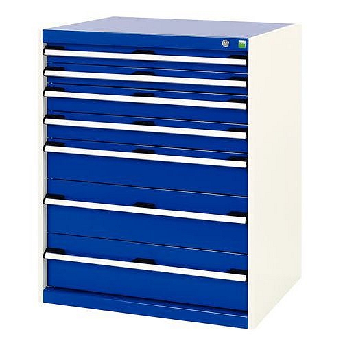 Dílenská zásuvková skříň, Bott SL-86, výška 100 cm, 7 zásuvek