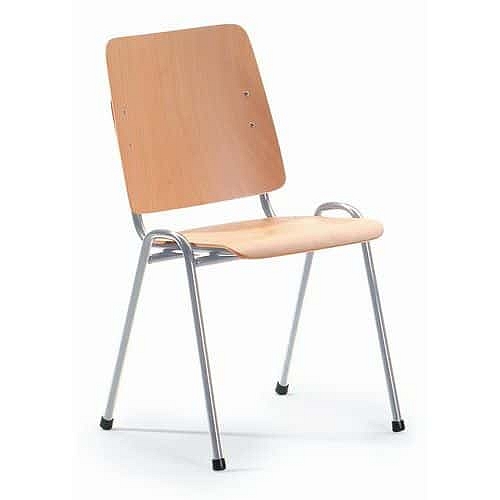 Dřevěná jídelní židle Timothée, buk, šedé podnoží