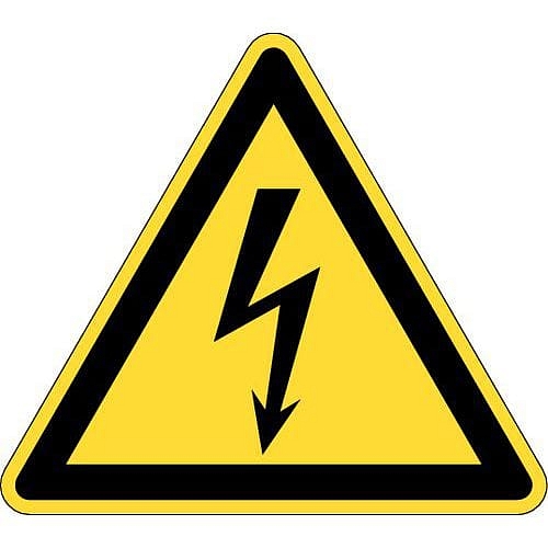 Výstražná tabulka – „Elektrické napětí“ – rozměr: 100 mm, polypropylen