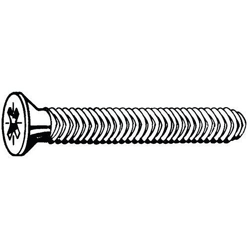 Závitotvorný šroub se zápustnou hlavou s Pozidriv Nerezocel A2 M5X20