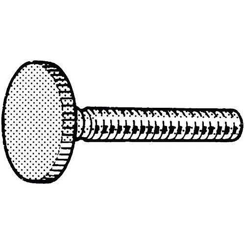 Rýhovaný palcový šroub plast Polyamid (nylon) 6.6 M6X8