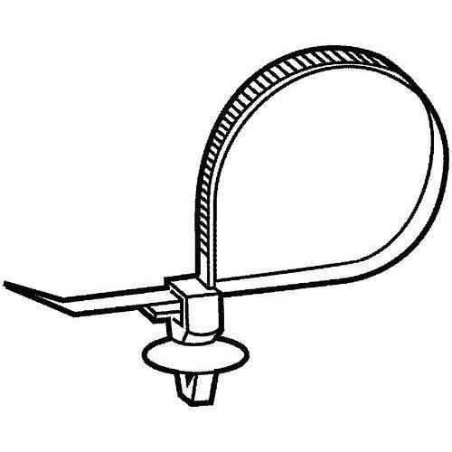 Odjistitelná kabelová spona s násadkou Plast Polyamid (nylon) 6.6 2781 Černá