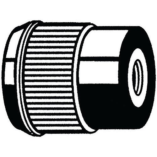 Rýhovaný knoflík s mosaznou závitovou vložkou Plast Fenolformaldehyd (bakelit) FS31 M6X9