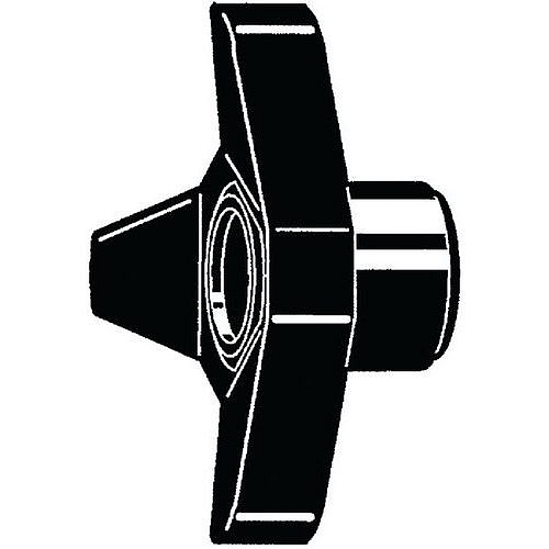 Trojcípá rukojeť průchozí s mosaznou závitovou vložkou Sklolaminátem vyztužený plast průchozí M12