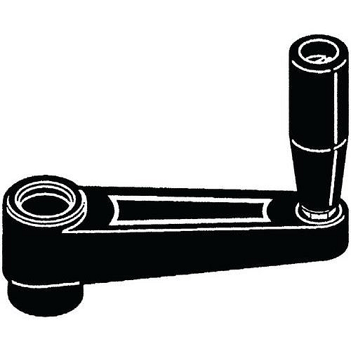 Klika se sklopnou rukojetí s mosaznou závitovou vložkou Sklolaminátem vyztužený plast M12