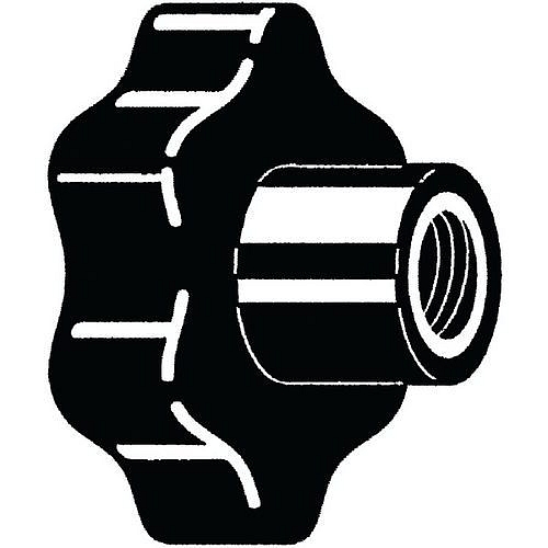 Kotoučová rukojeť s mosazným závitovým pouzdrem Sklolaminátem vyztužený plast M10X50X28.5