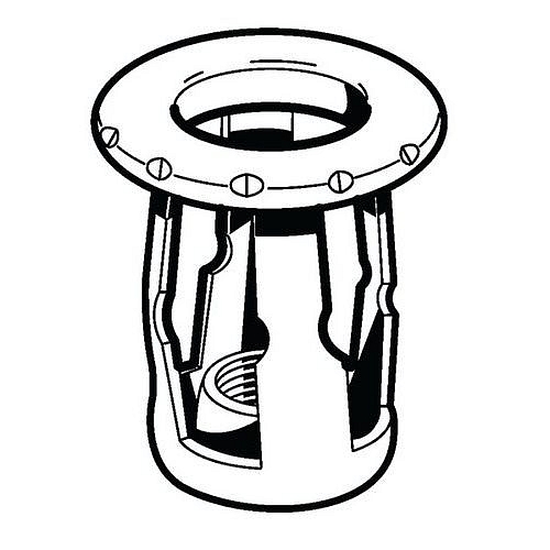 Kotva do dutých materiálů Ocel Pravý Pozinkované 6SJN