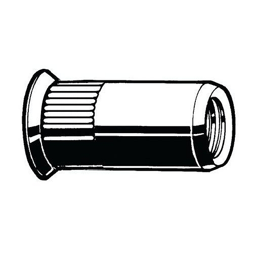 Nýtovací matice se zápustnou hlavou poz. ocel otevřený typ Hliník 5 OCSH 40