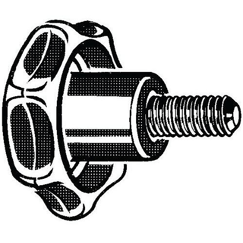 Hvězdicová rukojeť typ L DIN 6336 L Plast Fenolformaldehyd (bakelit) FS31 M8X15