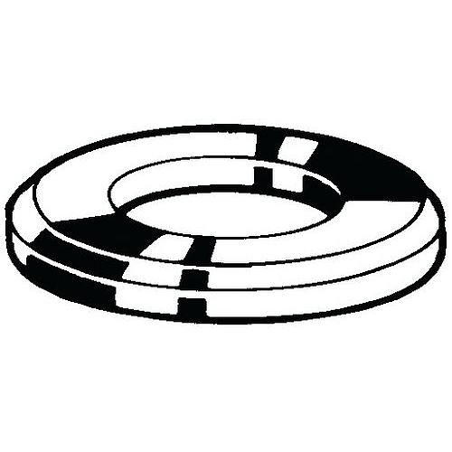 Plochá podložka se zkosením DIN 125-1B Mosaz Poniklované M4