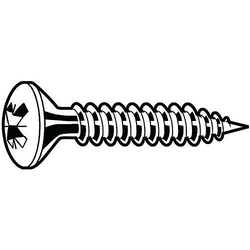 Šroub do dřeva se zápustnou hlavou s křížovou drážkou Pozidriv DIN 7995 Nerezocel A2 3,5X25MM