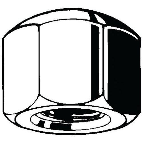 Šestihranná uzavřená matice nízká DIN 917 Nerezocel A4 Pravý 50 M10