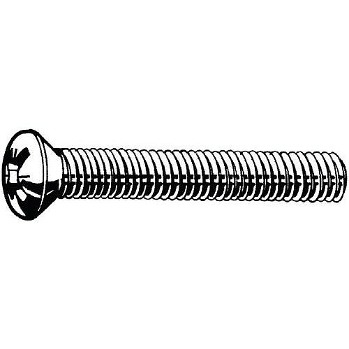 Šroub se zápustnou hlavou čočkovitou s křížovou drážkou Pozidriv DIN 966 A-Z Nerezocel A4 M4X35