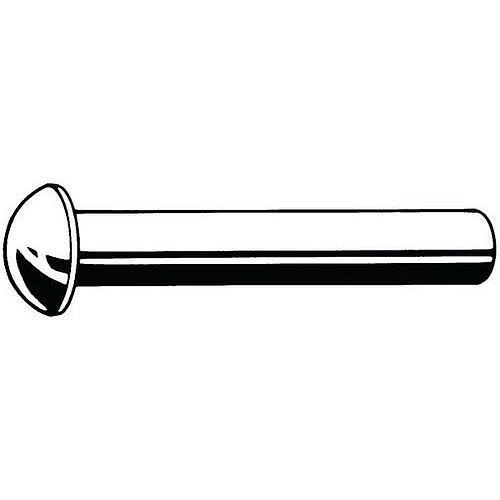 Nýt s půlkulovou hlavou DIN 660/124 Hliník 99,5 6X40MM