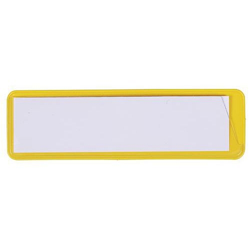 Informační štítky na regály Manutan Expert, lepicí, 100 x 30 mm, 100 ks, žluté