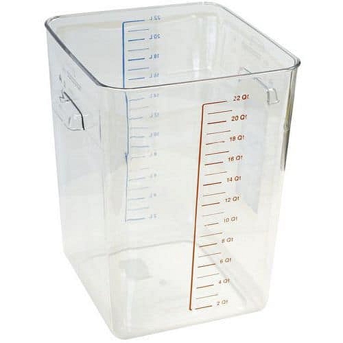 Čtyřhranný úložný box 20,8 l průhledný