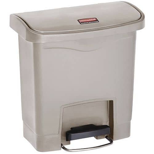 Plastový odpadkový koš Slim Jim Step On Front Step 15 l béžový