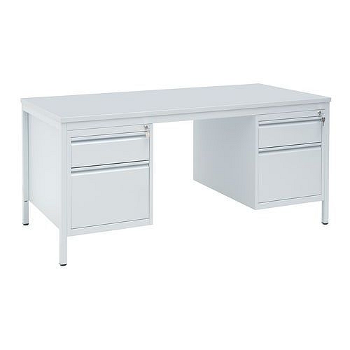 Kancelářský stůl se dvěma kontejnery Basic, 160 x 80 x 76 cm, rovné provedení