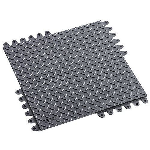 Zátěžová podlaha De-Flex, 450 x 450 x19 mm, nitril, černá, balení 8 ks