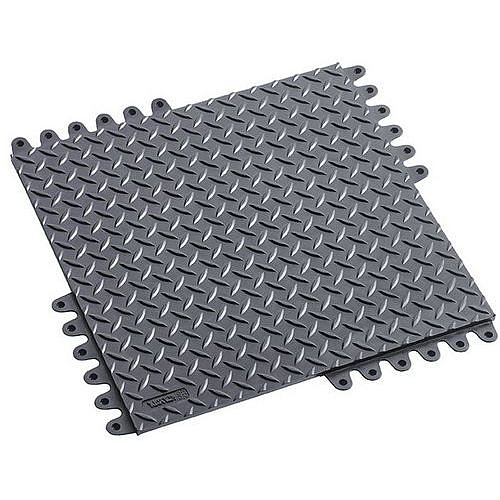 Zátěžová podlaha De-Flex, 450 x 450 x19 mm, antistatiská ESD, černá, balení 1 ks