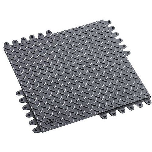 Zátěžová podlaha De-Flex, 450 x 450 x19 mm, nitril, antistatiská ESD, černá, balení 1 ks