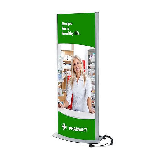 Oboustranný reklamní totem Arcuato s LED podsvícením, 2x A1