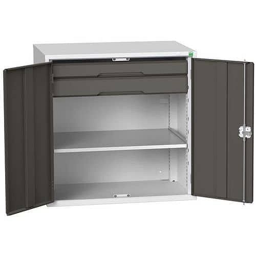 Dílenská skříň policová Bott Verso, 200 x 130 x 55 cm, 4 police, šedá-antracit