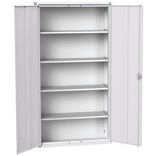 Dílenská skříň policová Bott Verso, 200 x 105 x 35 cm, 4 police, šedá-šedá