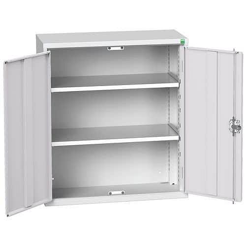 Dílenská skříň policová Bott Verso, 90 x 80 x 35 cm, 2 police, šedá-šedá