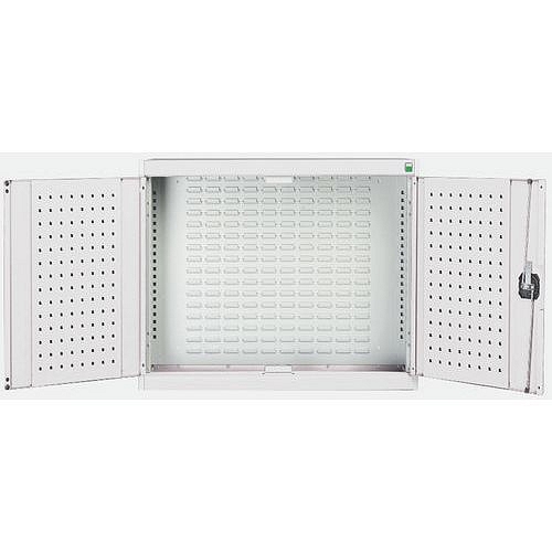 Závěsná skříňka Bott Cubio, zadní panel typu louvre, 70 x 80 x 32,5 cm, šedá-šedá