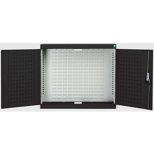 Závěsná skříňka Bott Cubio, zadní panel typu louvre, 70 x 80 x 32,5 cm, šedá-antracit