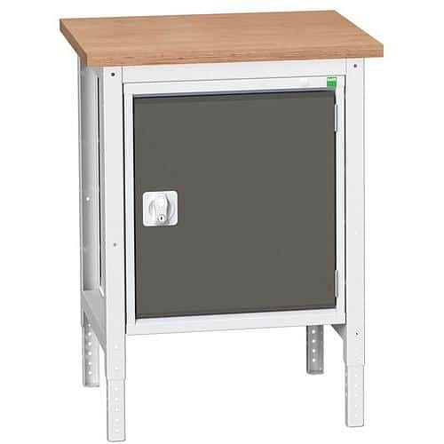 Dílenský stůl Bott Verso, 78-93 x 70 x 60 cm, 1 skříňka, multiplex, šedá-antracit