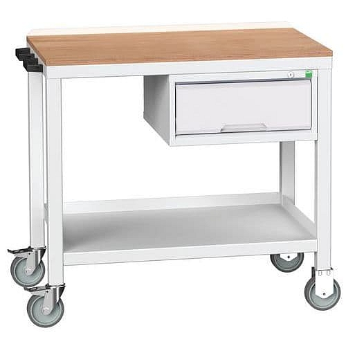 Mobilní dílenský stůl Bott Verso Weld, 93 x 100 x 60 cm, 1 zásuvka, multiplex, šedá-šedá